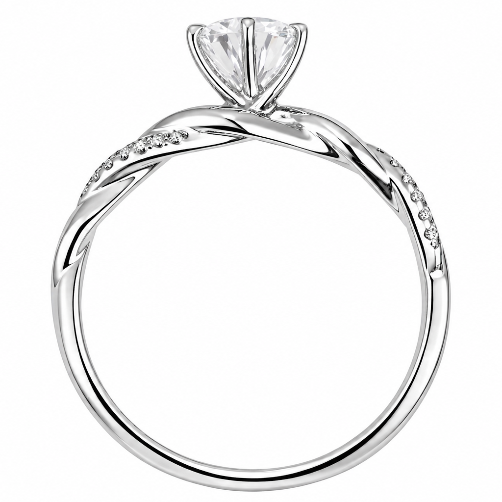 Roman & Co庐 Xavira Intertwine Pav茅 Engagement Ring