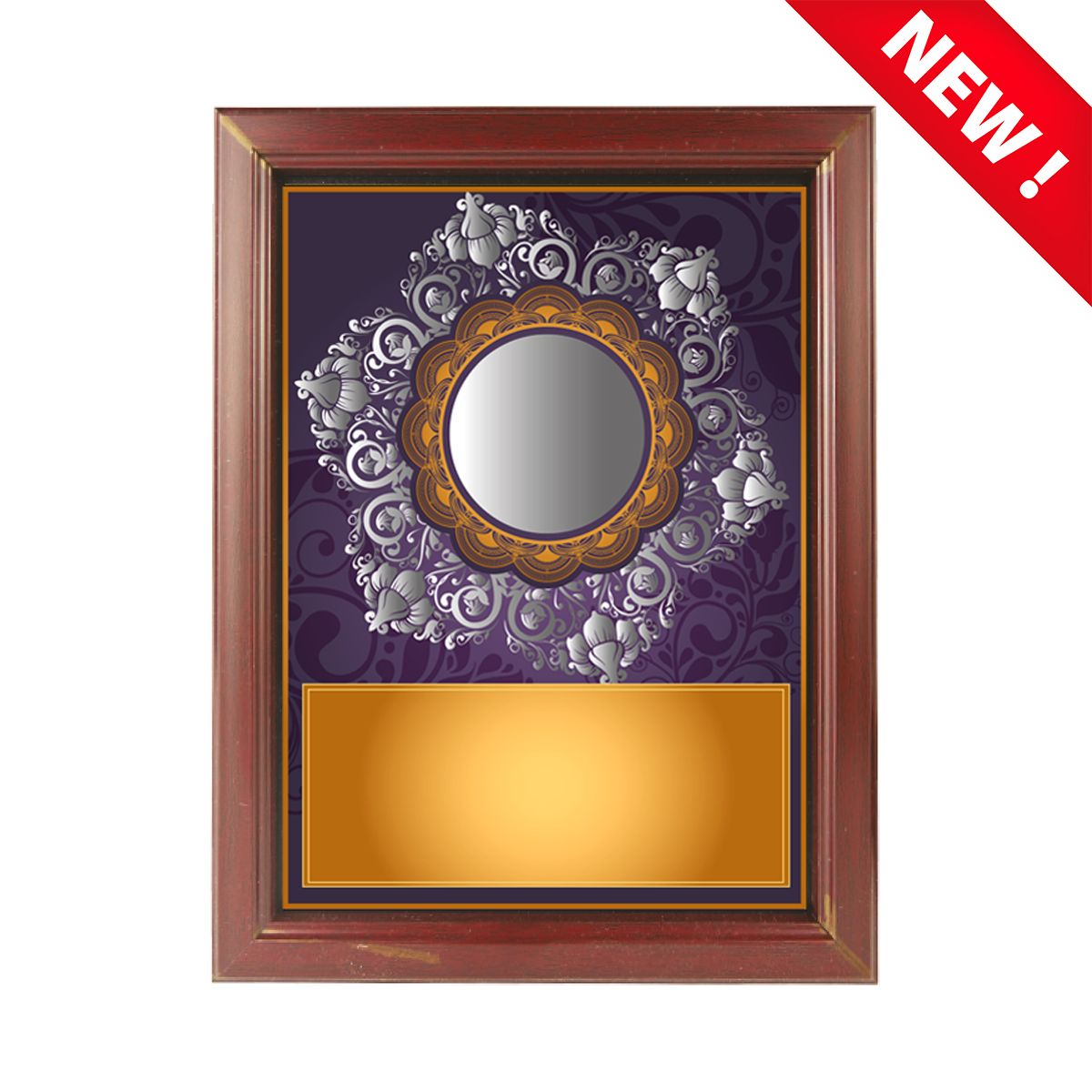 Plastic Plaque Frame With Gold Foil Sticker SW408