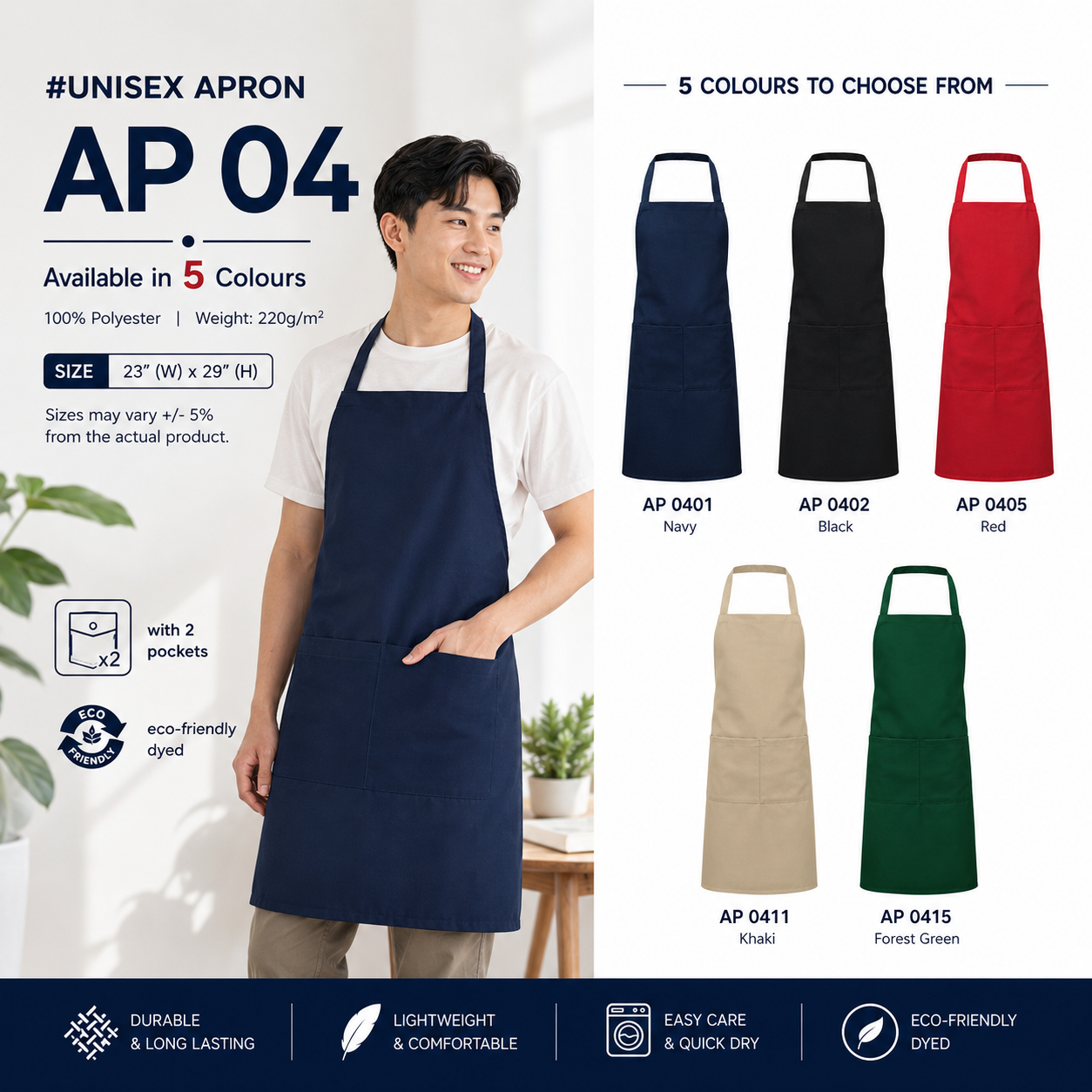 Lightweight Polyester Apron