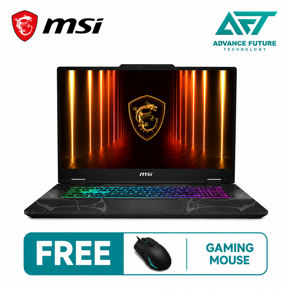 MSI Cyborg A17 AI B2HWFKG-050MY 17.3'' FHD 144Hz Gaming Laptop Translucent Black ( AMD Ryzen 7 260, 16GB, 512GB SSD, RTX5060, W11 )