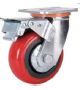 Heavy Duty RPV Red PVC Castor Wheel