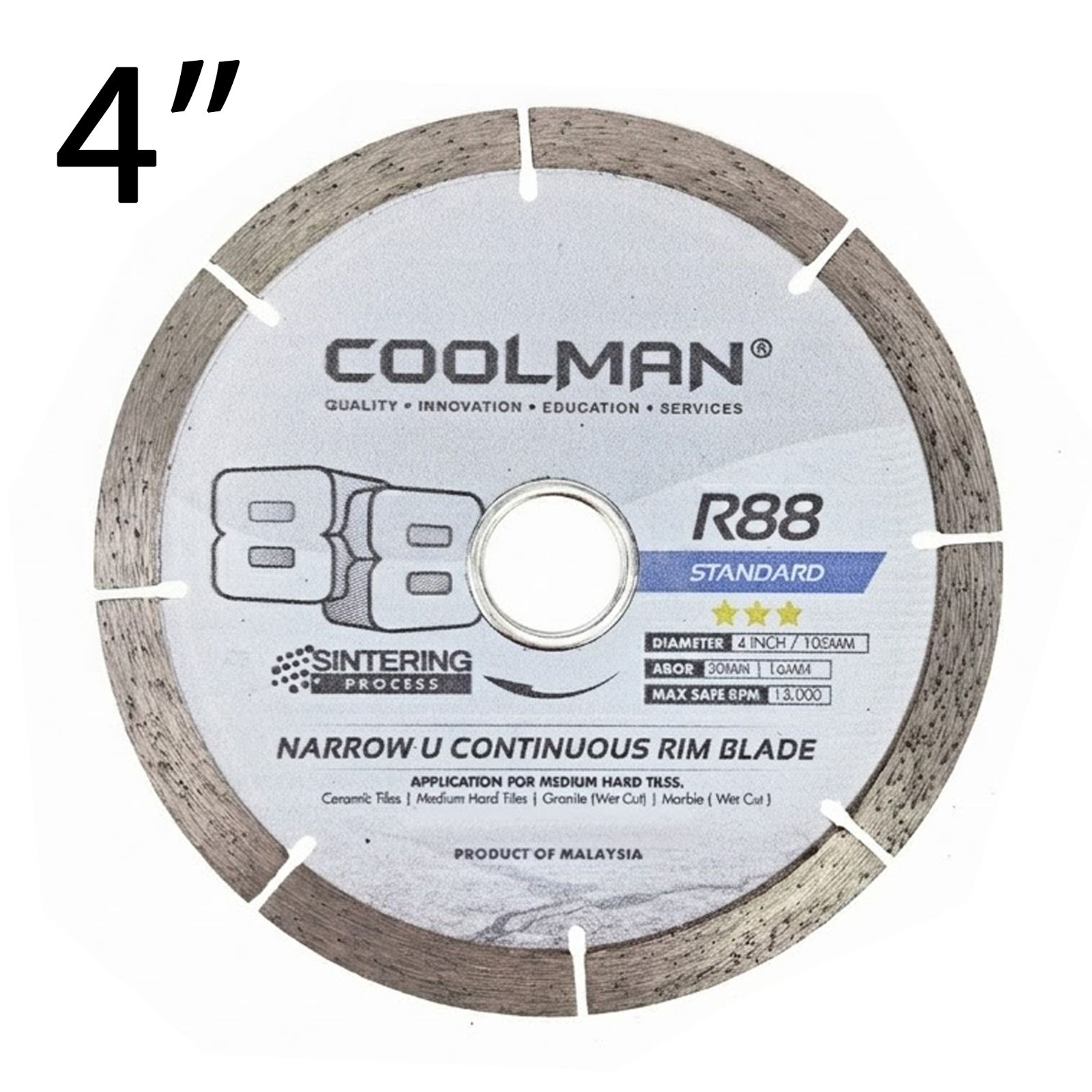 COOLMAN R88 NARROW U SLOT BLADE 6036 4"