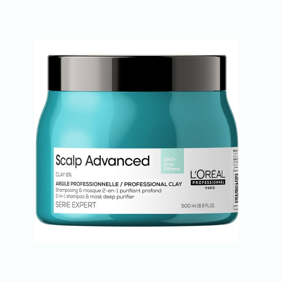 L’Oréal Professionnel Serie Expert  Scalp Advanced  Anti-Oiliness 2-In-1 Deep Purifier Clay 500ml