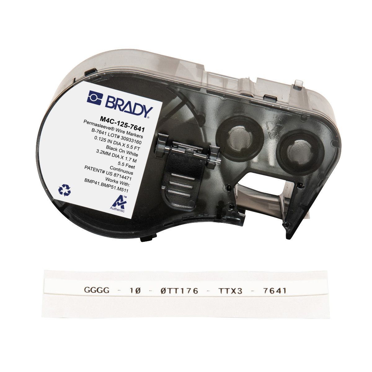 PermaSleeve Low Smoke Zero Halogen Heat Shrink Labels with Ribbon for M4 M5 Printers