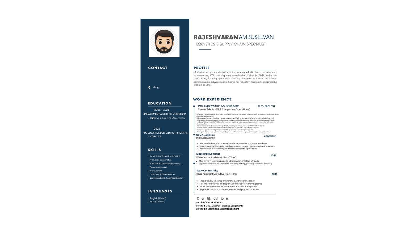 Logistic professional