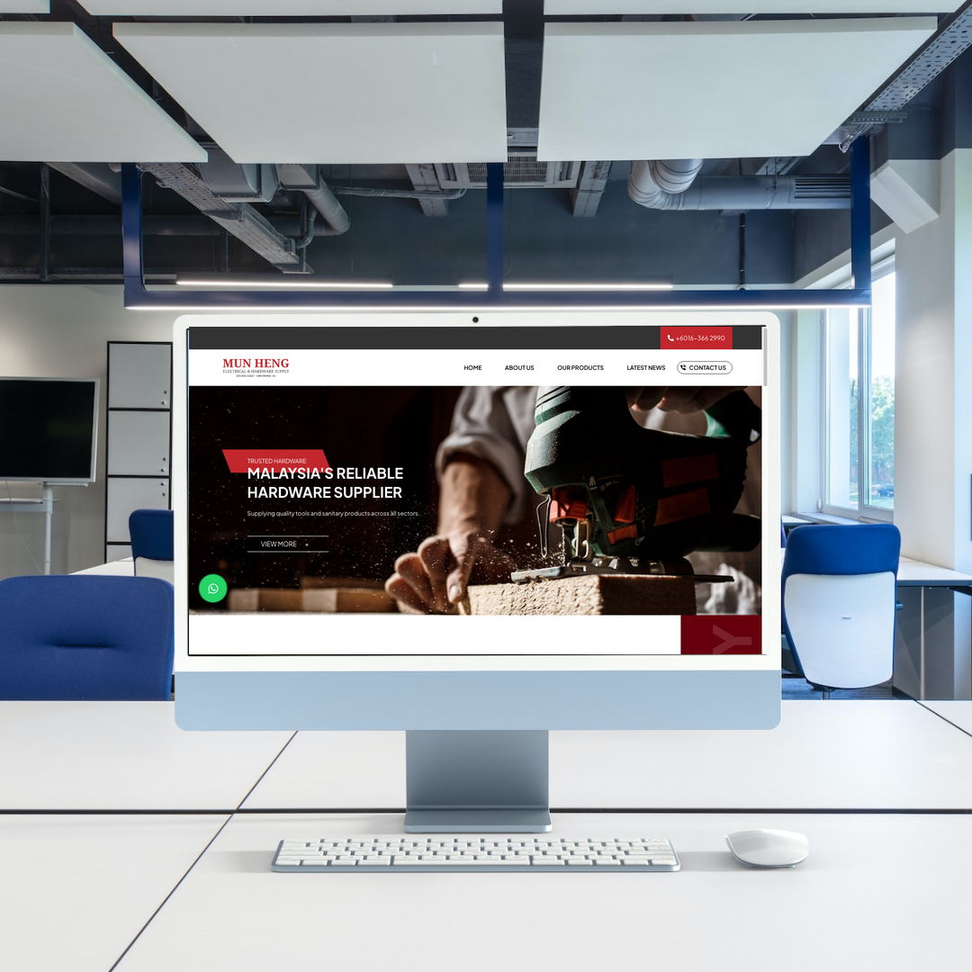 Mun Heng Electrical & Hardware Supply Website Design & SEO Case Study | Bathroom & Kitchenware Supplier in Selangor