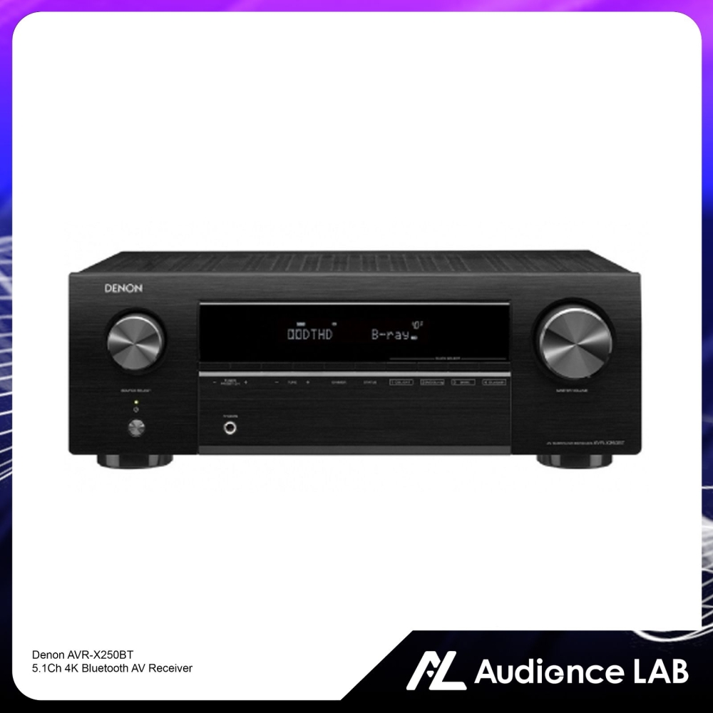 Denon AVR-X250BT 5.1Ch 4K Bluetooth AV Receiver