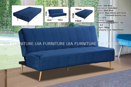 Sofa Bed - 306-Blue (Dark Blue)