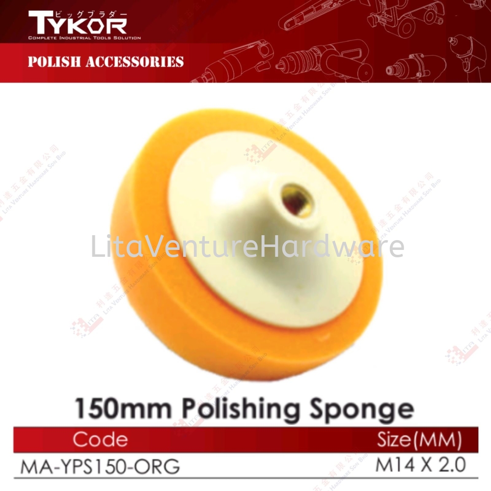 TYKOR BRAND 150MM POLISHING SPONGE - MAYPS150ORG