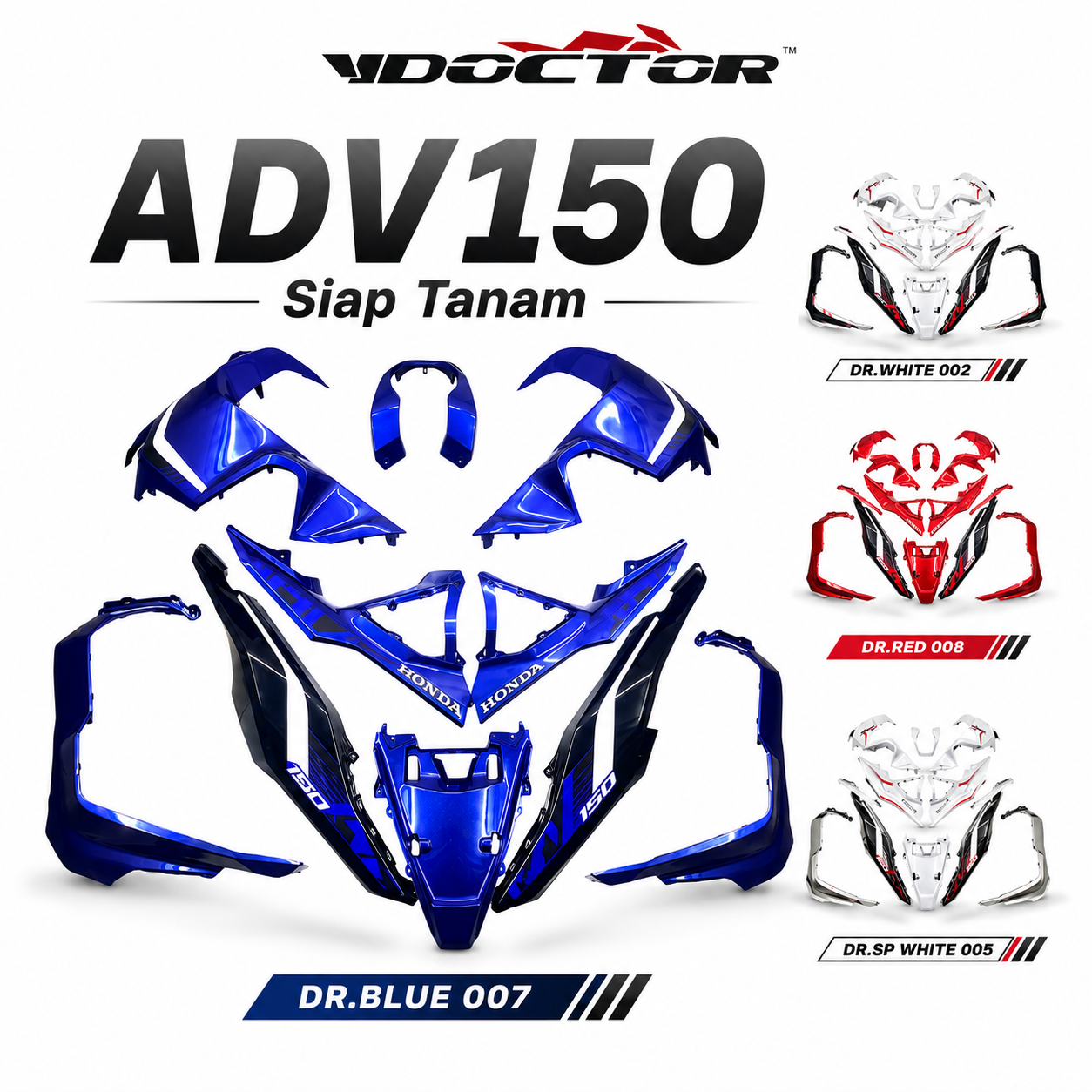 ADV150 Doctor Siap Tanam Cover Set Motor ( 8 Design )