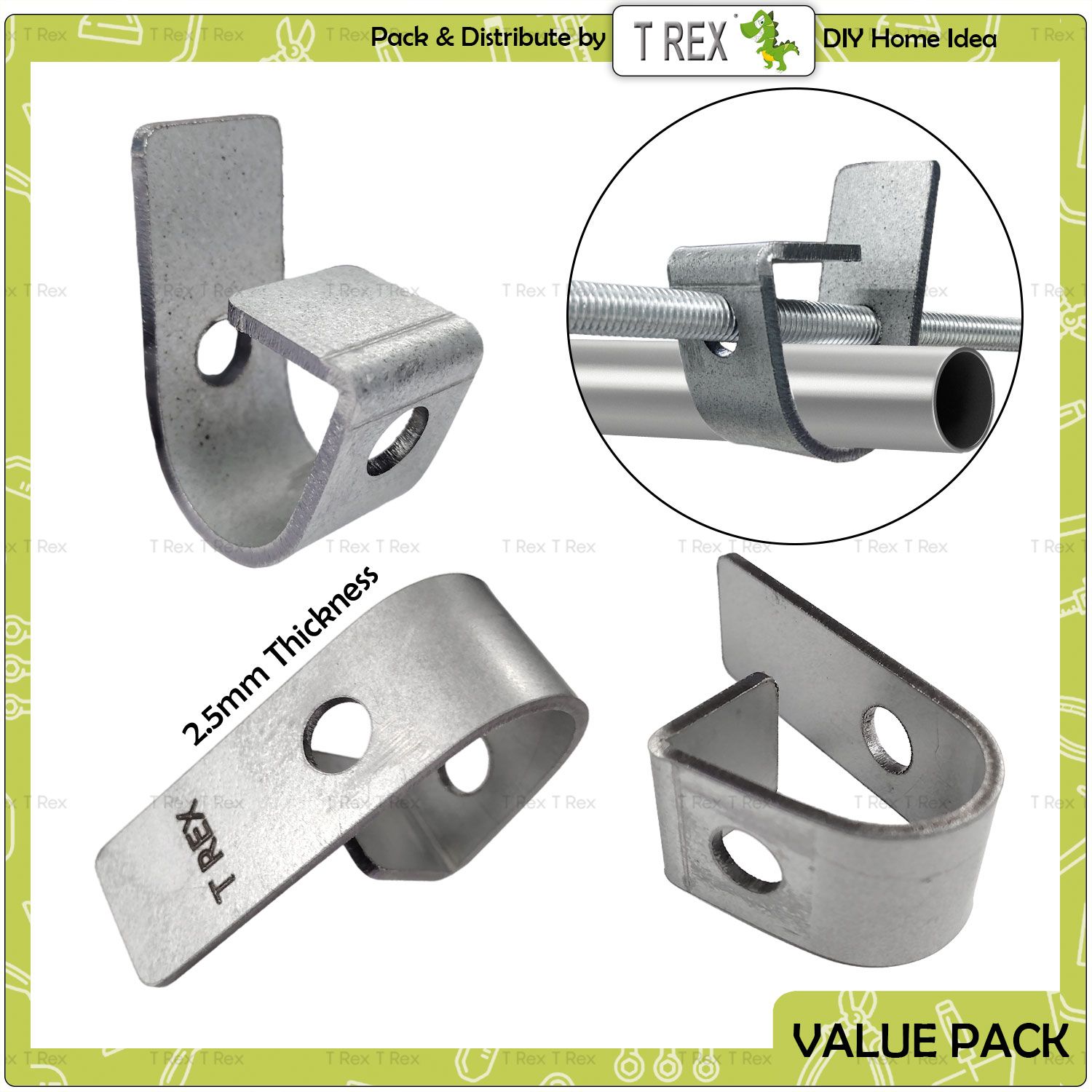 T Rex DIY Purlin Stud Rod G Bracket / Cable Tray & Pipe Hanging Support Bracket