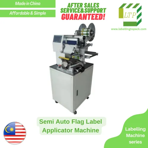 Semi Auto Flag Label  Applicator Machine