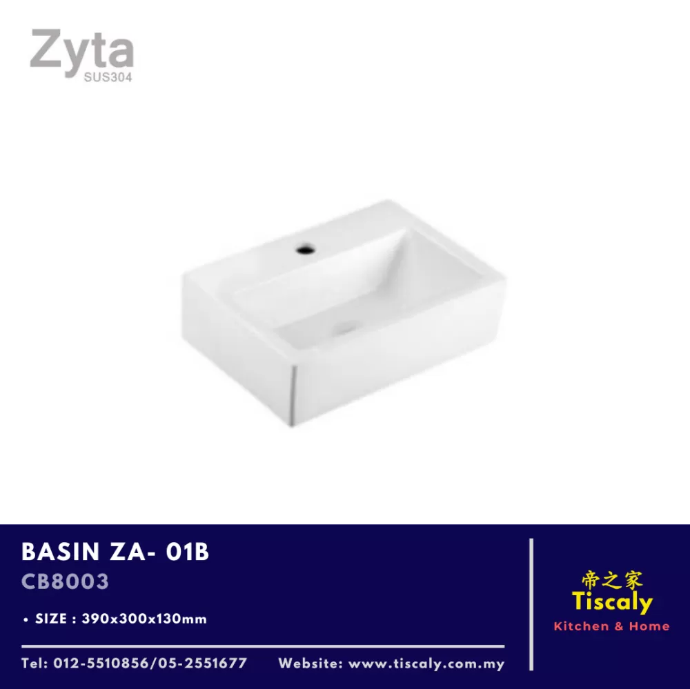 ZYTA WALL HUNG BASIN ZA-01B CB8003