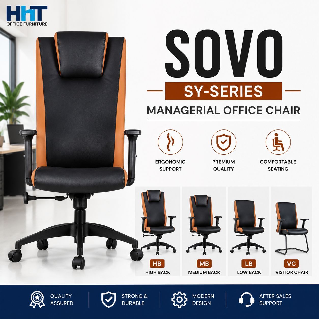 Sovo SY-Series Manager Office Chair (HB | MB | LB | VC)