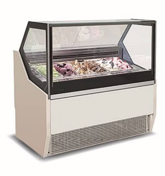 Gelato Ice Cream Showcase Display Freezer