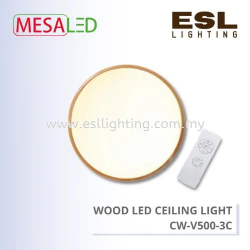 MESALED LED CEILING LIGHT WOOD ROUND 3 COLOR LIGHT 36w x 2 - CW-V500-3C