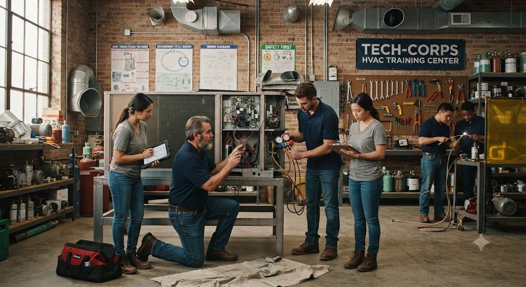 HVAC installation and maintenance workshop