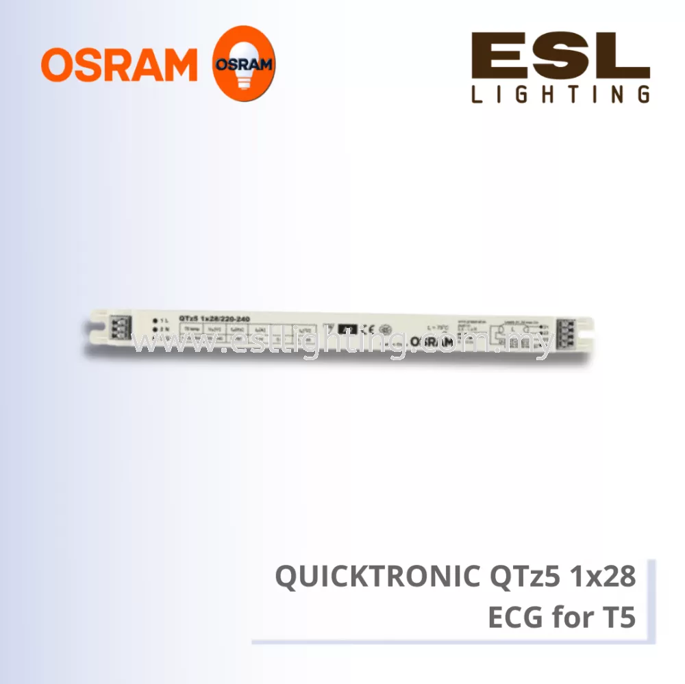OSRAM QTz5 1x28 QUICKTRONIC QTz5 ECG for T5/16mm linear fluorescent lamps