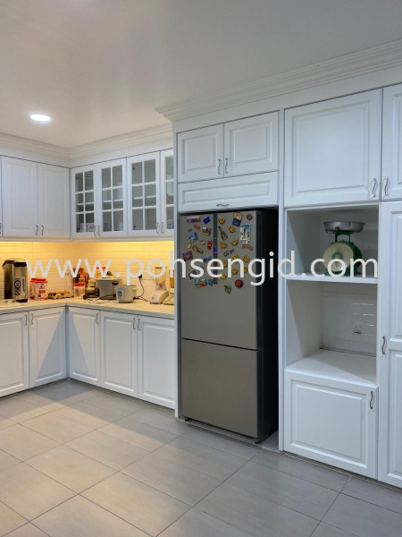 Nyatoh Spray Paint Kitchen Cabinet #JELEBU Kitchen Seremban, Negeri Sembilan (NS), Malaysia Renovation, Service, Interior Design, Supplier, Supply | Poh Seng Furniture & Interior Design