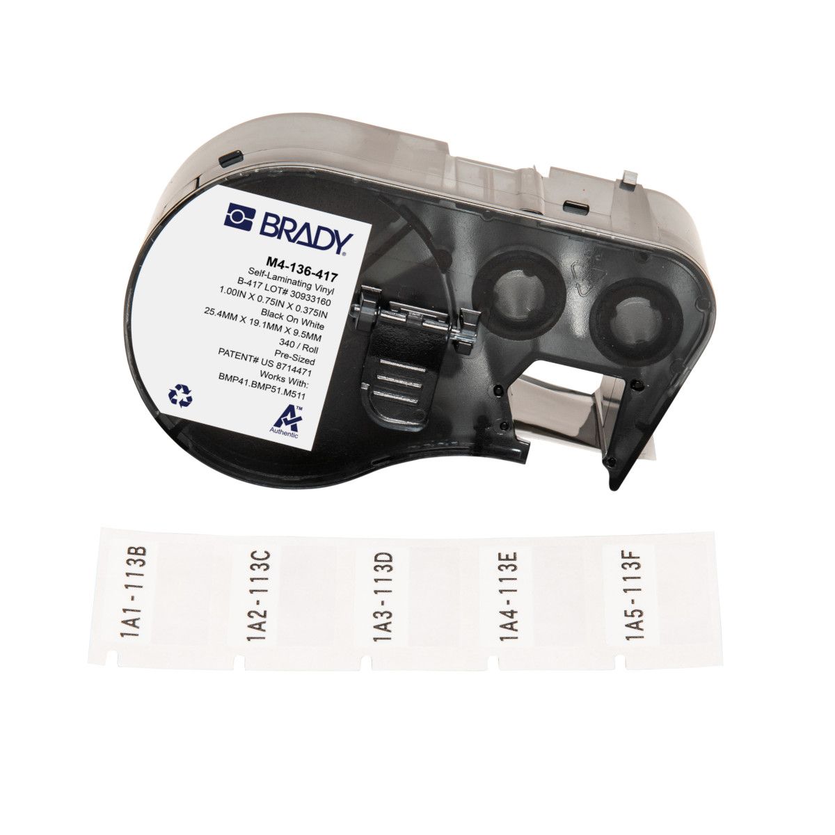 Self-Laminating Aggressive Adhesive Vinyl Wrap Around Labels with Ribbon for M4 M5 Printers