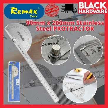 Black Hardware Protractor Ruler 角尺 Angle Ruler Adjustable Goniometer Pembaris Sudut Darjah Caliper Angle Finder Measure