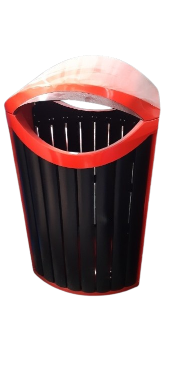 Dome Top Metal Outdoor Litter Bin – MOB-2501PC-HAT