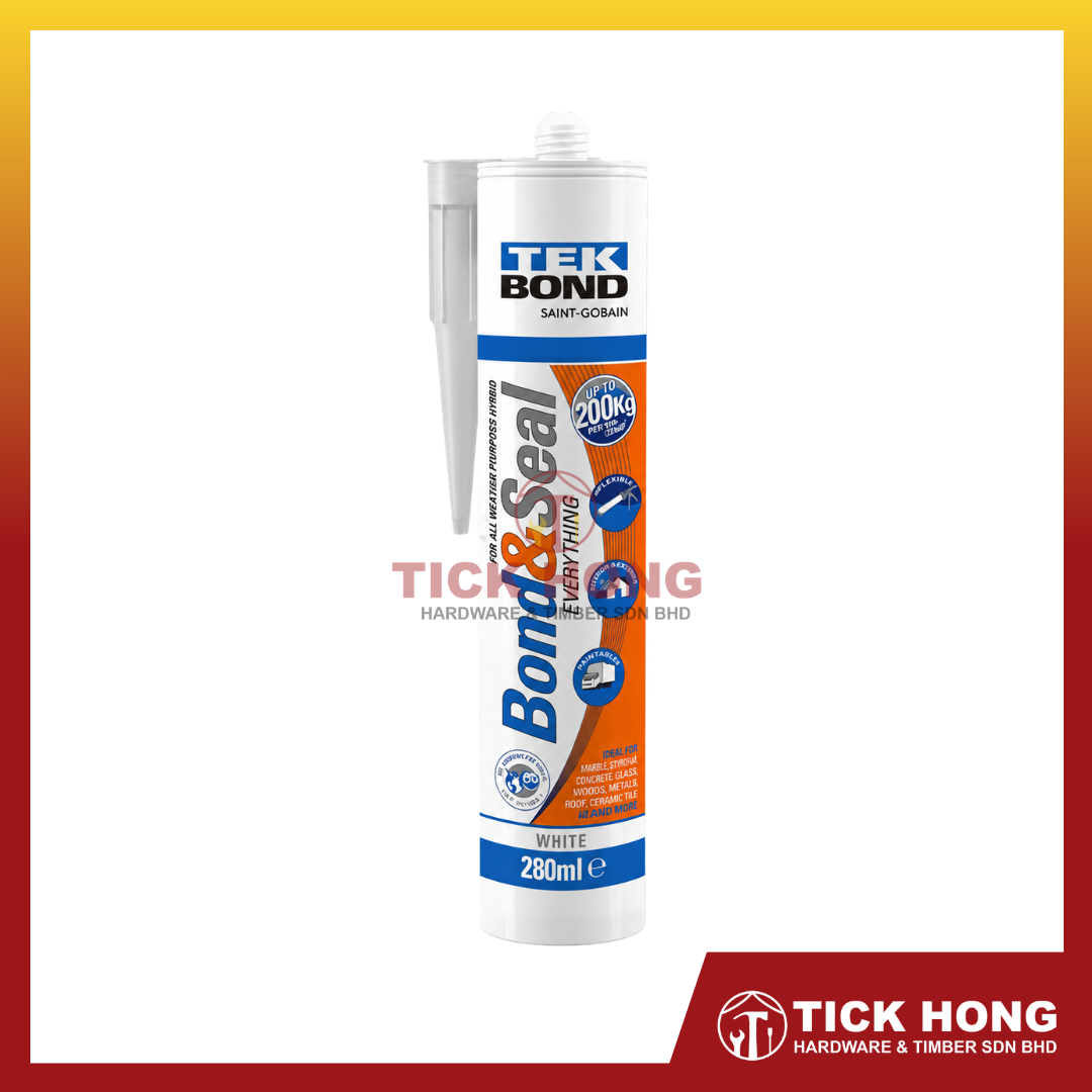 TEKBOND Bond & Seal Hybrid MS Sealant (White) 280ML