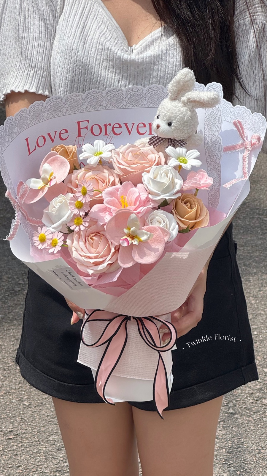 Valentine soap Flowers Bouquet  | 520 bouquet