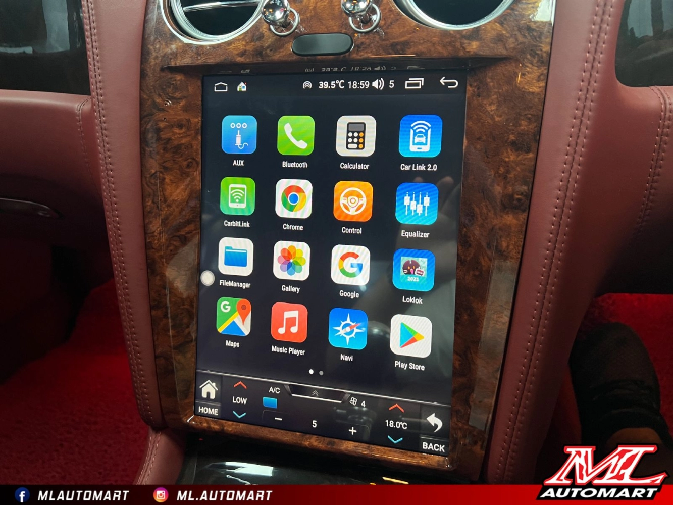 Bentley Continental GT Vertical Style Android Monitor (12.1")