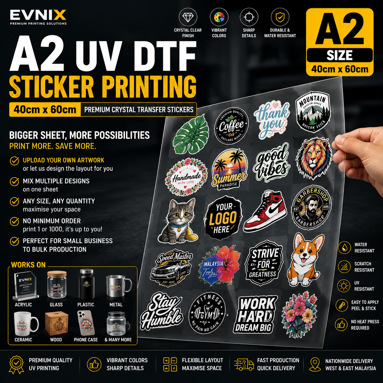 Custom UV DTF Stickers