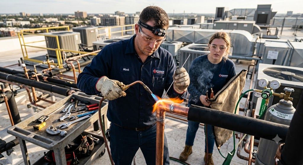 refrigeration leak-free brazing method