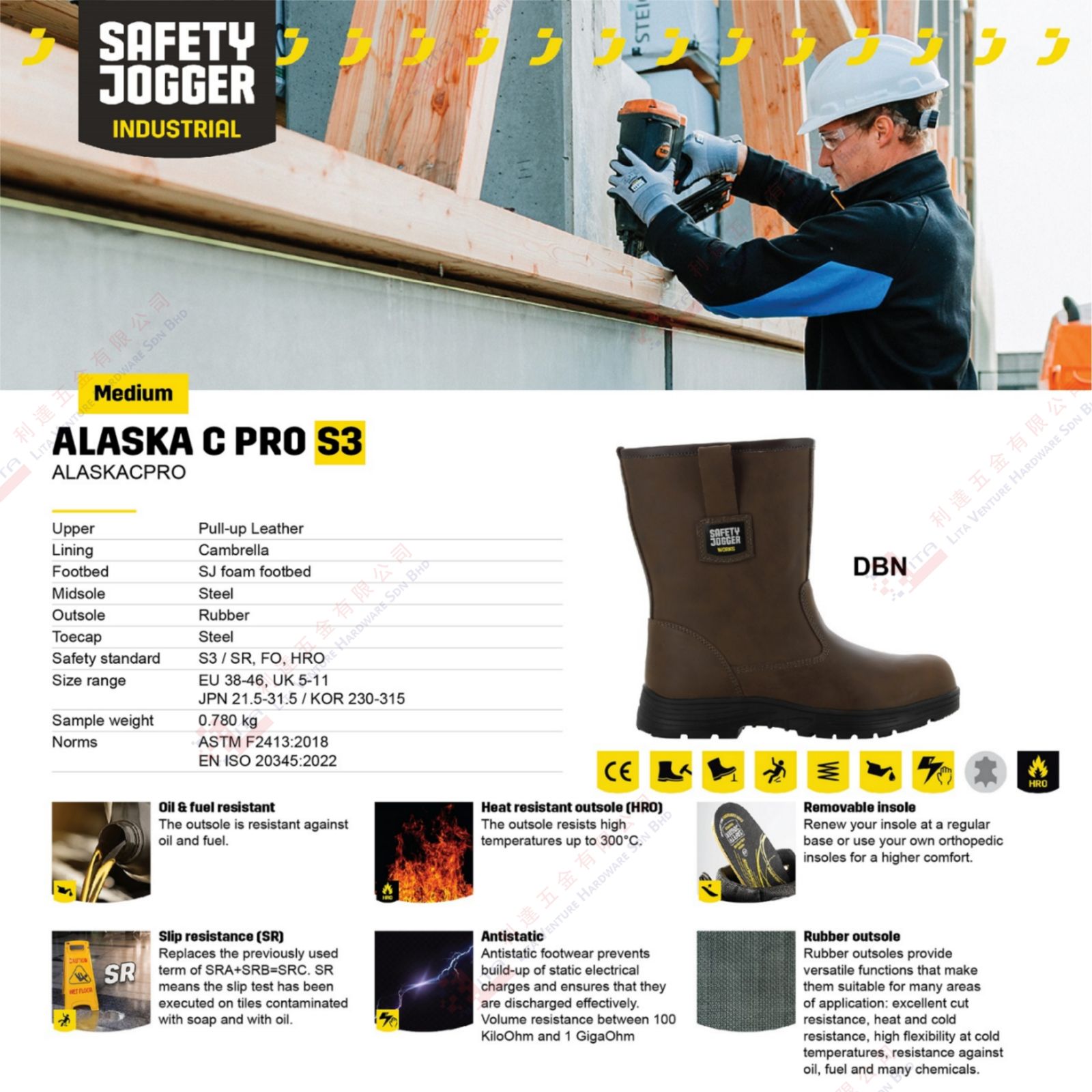 SAFETY JOGGER BRAND ALASKA C PRO - S3