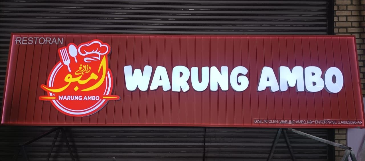 PREMIUM 3D LED FRONT-LIT LETTERS + ALUMINIUM STRIP CEILING BASE SIGNAGE MAKER IN JB, KULAI & PARIT SULONG