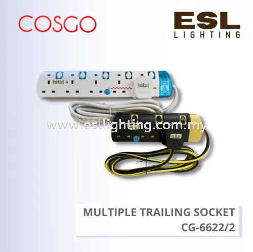 COSGO MULTIPLE TRAILING SOCKET 2 GANGS - CG-6622/2