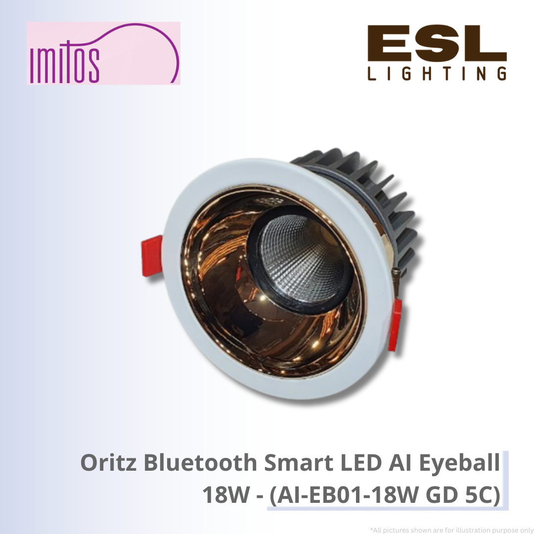 IMITOS Oritz Bluetooth Smart LED AI Eyeball 18W - AI-EB01-18W GD 5C