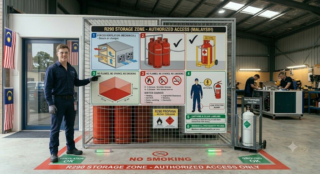 R290 indoor storage safety guidelines