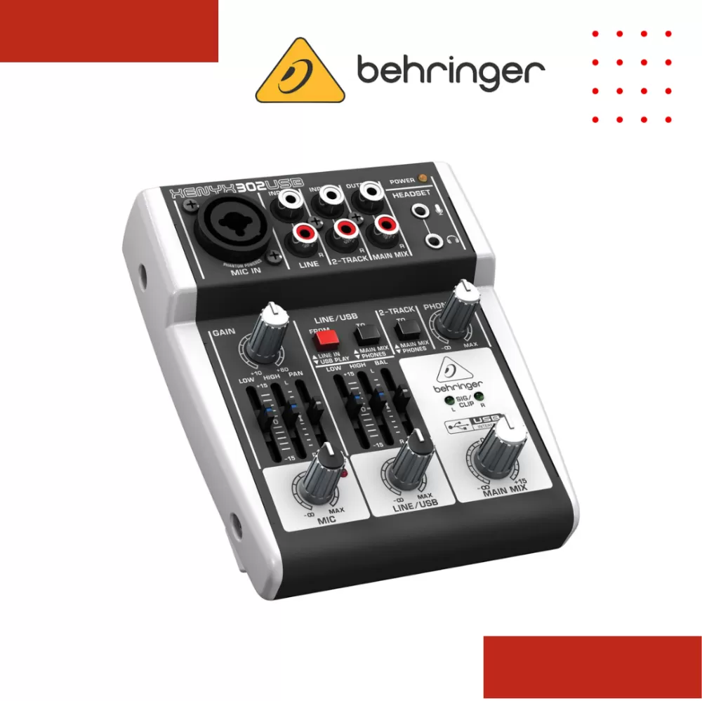 Behringer XENYX 302USB Analog Mixer with USB