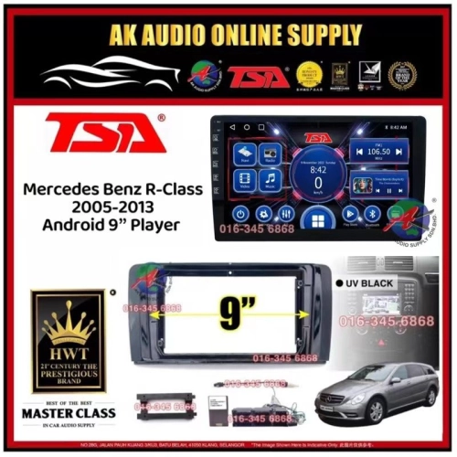 [ MTK 2+32GB ]TSA Mercedes Benz R-Class R300 / R350 / R320 / R400 / R500 2005 - 2013 Android 9'' inch Car player Monitor