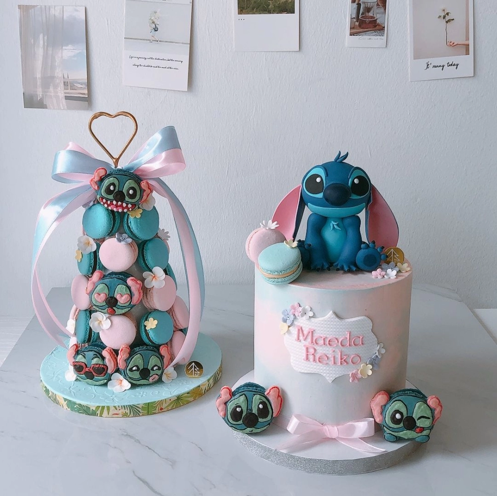 Stich Cake and Macaron Tower