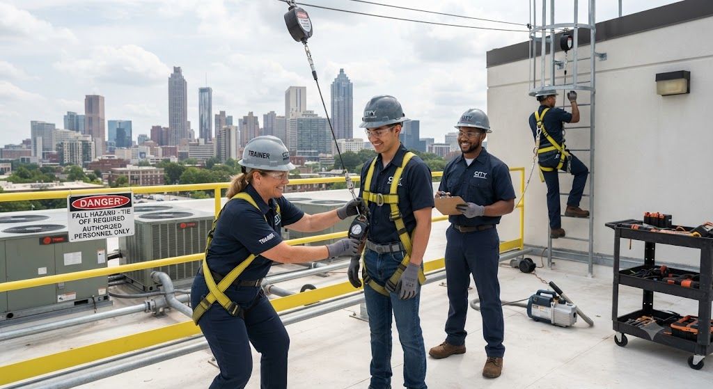 professional aircon working at height training