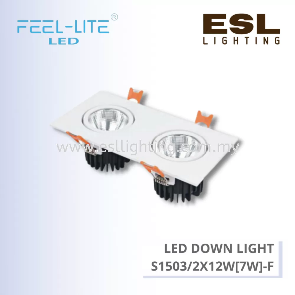 FEEL LITE LED RECESSED DOWN LIGHT 2x12W (7W) - S1503/2X12W(7W)-F