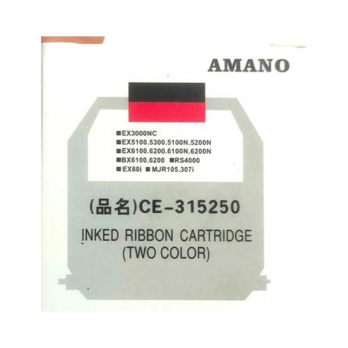 AMANO CE-315250 INKED RIBBON CARTRIDGE (TWO COLOR)