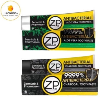 ZP ANTIBACTERIAL TOOTHPASTE 120G - CHARCOAL / ALOE VERA