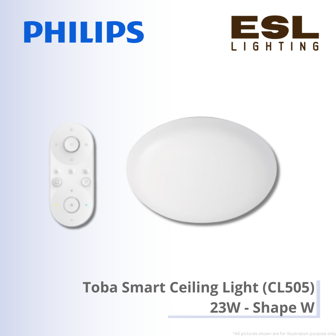 Philips Toba Smart Ceiling Light (CL505) 23W - Shape W