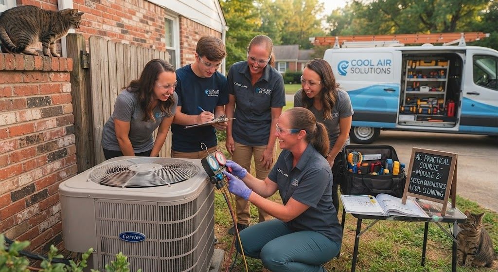 Air conditioning maintenance practical course
