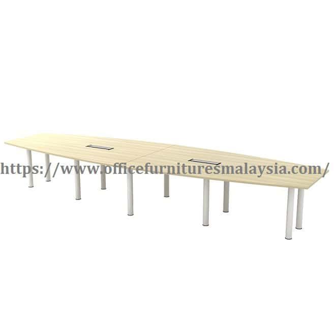 10 ft Simple Boat Shaped Meeting Table OFBM3012