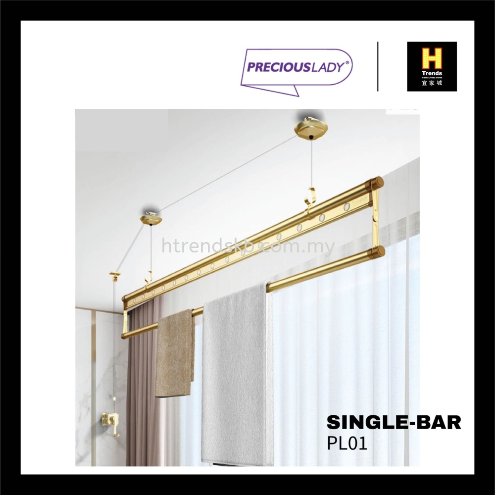 Precious Lady Aluminium Hand Lift Drying Rack PL01 (Single Bar) Kuala ...