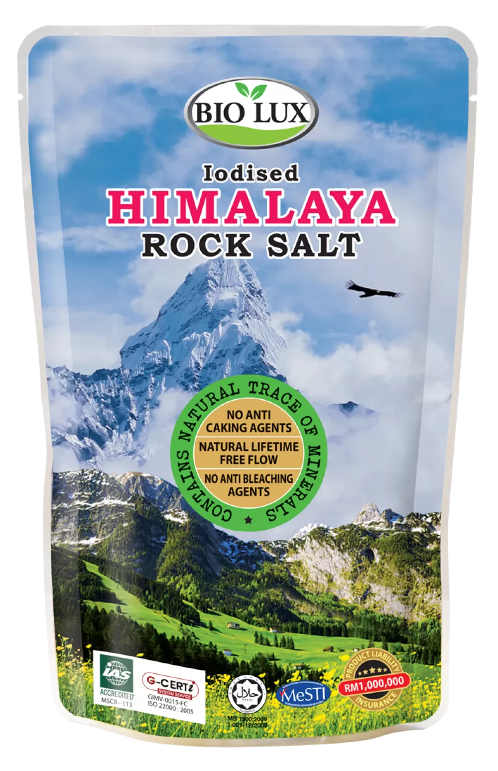 Biolux Iodised Himalaya Rock Salt 500g
