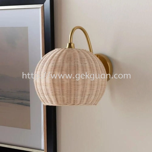 WAL 006 - RATTAN WALL LAMP