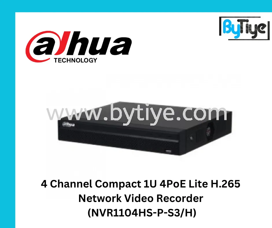 4 Channel Compact 1U 4PoE Lite H.265 Network Video Recorder (NVR1104HS-P-S3/H)